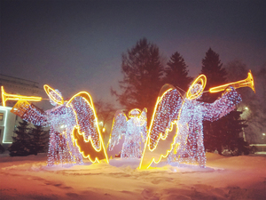 Giant Illuminated Angel Christmas Decoration <b>Light</b> 3D Metal Frame LED Motif Sculpture for Mall and Park - Product Image 6