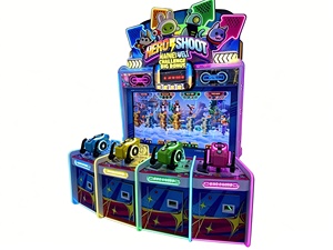 Machine d'arcade de tir de balles 4 joueurs Hero Shoot, <span class=keywords><strong>jeu</strong></span> de rédemption de tickets à monnayeur pour parcs d'attractions - Product Image 1