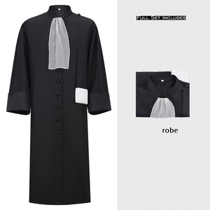Nouvelle Robe de Cosplay d'<span class=keywords><strong>Avocat</strong></span> Médiéval, Vêtement Sacerdotal Gothique, Cape Longue de Chorale d'Église pour Costume de Spectacle d'Halloween - Product Image 4