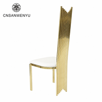 Chaises de salle à manger modernes en acier inoxydable empilables pour hôtel, restaurant, banquet, mariage, événement, usage commercial