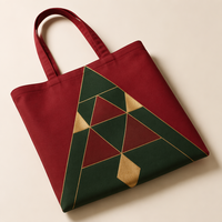 Sac de marché extérieur en coton biologique lavable, motif Yule Art de Noël, personnalisable, le favori des clients, disponible en stock