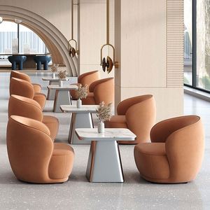 ชุดโต๊ะเจรจาและเก้าอี้พื้นที่พักผ่อนโต๊ะเจรจาโต๊ะขายของสำนักงานร้านเสริมสวย - Product Image 4