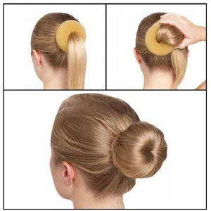 Nylon Hair Bun Custom Size And Weight Nylon Hair Donut Hair Bun Synthetic Hair Bun Maker Donut