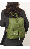 Sac à dos imperméable en cuir PU de haute qualité nouvellement développé, avec fermeture à glissière, pour femme