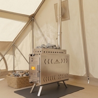 Meilleure Vente : Tente Cloche Portable 5M et Poêle à Bois – Pack Poêle de Sauna à Bois pour Camping et Randonnée