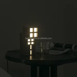 새로운 럭셔리 시멘트 침대 조명 램프 콘크리트 빛 독서 연구 테이블 사이드 램프 참신 선물로 사용자 지정 무단 디밍