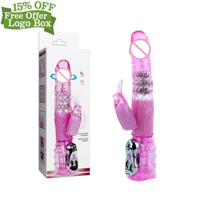 Kostenlose individuelle Schachtel - Schlussverkauf beliebte Mutil-Speed Vib Rotate Bead Kaninchen-Vibratoren Sex-Produkte - Product Image 6