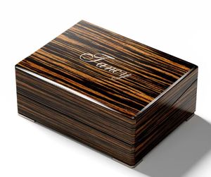 Scatola di lusso personalizzata in legno di profumo, legno di noce di faggio, serigrafia intagliata al Laser, adatta per imballaggi regalo avanzati - Product Image 5
