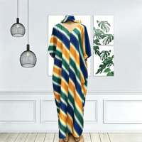 Robe Dashiki Imprimée Respirante Grande Taille, Robes Africaines pour Femmes Musulmanes, Tenue Traditionnelle en Polyester pour Soirée, Femme Boubou
