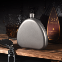 Gourde en titane portable CIEUIS de 220 ml, logo personnalisé, bouteille à vin d'extérieur, gourde à whisky avec bouchon à vis