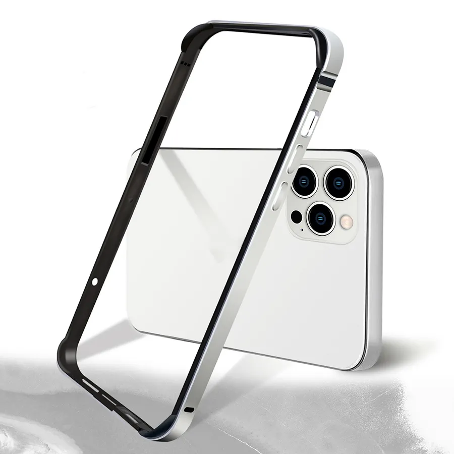 Voor Iphone 14 Case Aluminium Siliconen Metalen Bumper Case Voor Iphone Bumper Telefoon Case