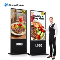 Pantalla Digital Publicitaria de 43/49/50/55/65 Pulgadas 4K con Soporte de Pie para Uso en Interiores en Centros Comerciales, Tiendas Minoristas y Hoteles