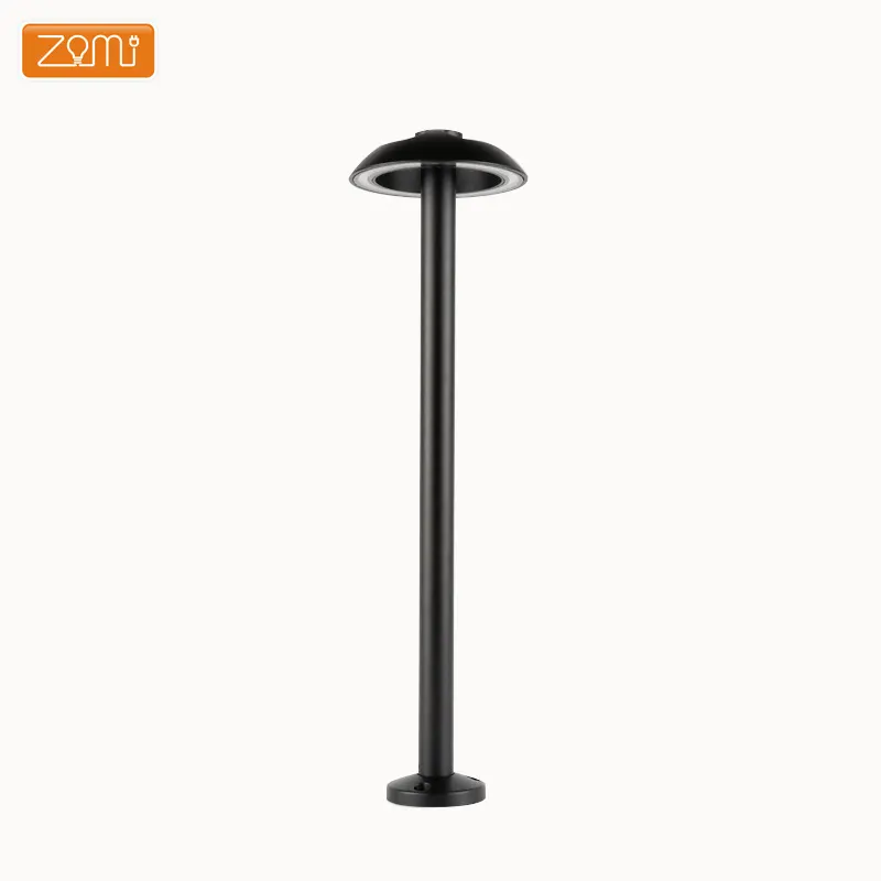 Zomi ánh sáng hiện đại 220V LED vườn nấm đèn trang trí đèn cảnh quan bollard ánh sáng nhôm Matte Đen AC 90 IP65 50000