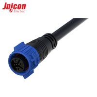 Connecteur circulaire étanche en nylon à 8 broches M19 3+5 hybride 15A 300V Alimentation 5A Signal IP67 à verrouillage par poussée pour éclairage LED