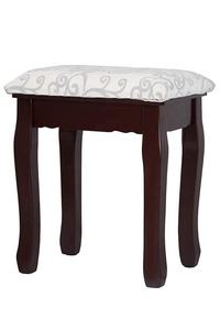 <span class=keywords><strong>Coiffeuse</strong></span> marron <span class=keywords><strong>avec</strong></span> <span class=keywords><strong>tabouret</strong></span> <span class=keywords><strong>et</strong></span> lumières <span class=keywords><strong>LED</strong></span>, 5 tiroirs <span class=keywords><strong>et</strong></span> commode à miroir, Table de maquillage, de couleur blanche - Product Image 5