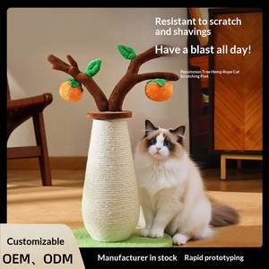 Rascador Vertical para Gatos con Cuerda de Cáñamo para un Rascado Duradero, Diseño de Árbol <span class=keywords><strong>del</strong></span> Dinero, Juguete para Gatos para Aliviar el Aburrimiento - Product Image 4