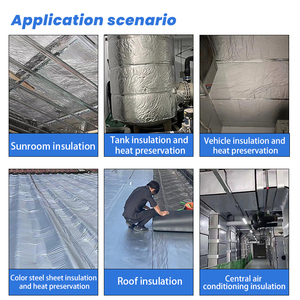 Rouleau de panneau isolant en mousse de caoutchouc avec feuille d'aluminium autocollante 10 mm pour conduits de climatisation, qualité B2 - Product Image 2
