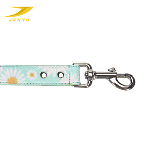 <span class=keywords><strong>Collar</strong></span> de cuero PU con estampado de contraste, correa de perro con patrón personalizado - Product Image 4