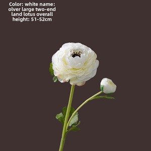 Flor Artificial de Loto de Dos Cabezas Oliver Big, para Decoración del Hogar, Directo del Fabricante - Product Image 3