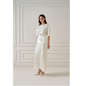 Chemises haute couture pour femmes élégantes EVE BLOUSE en soie sans manches Mison Satin vêtements pour femmes à la mode ODM de la marque WhiteAnt - Product Image 1