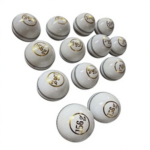 Wholesale Durable <b>White</b> Colors Leather Club <b>Cricket</b> Ball 156GM Club League Special Balls Custom Logo Top Players Direct Factory - Product Image 1