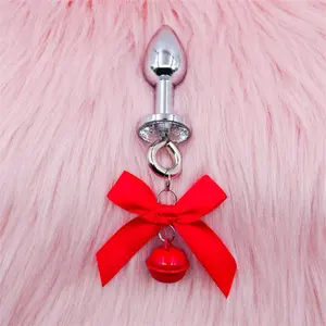 Plug <span class=keywords><strong>Anal</strong></span> en métal papillon avec anneau de cloche SM pince à mamelon jouet sexuel adulte étanche pour Couples 18 ans marque ZA - Product Image 4