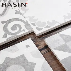 Hasin工业风格餐厅墙壁地板水泥手工浴室20x 20cm瓷砖