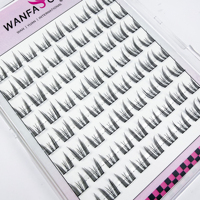 Cils synthétiques en bande, réutilisables, doux, noirs naturels, allongés, ailés, style féerique manga, effet œil de chat, style elfe, effilés et pointus, pour un look individuel