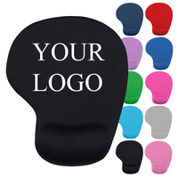 Tapis de souris ergonomique avec support de poignet Logo personnalisé Repose-poignet en mousse à mémoire de forme Tapis de souris antidérapant pour PC Ordinateur Bureau Maison