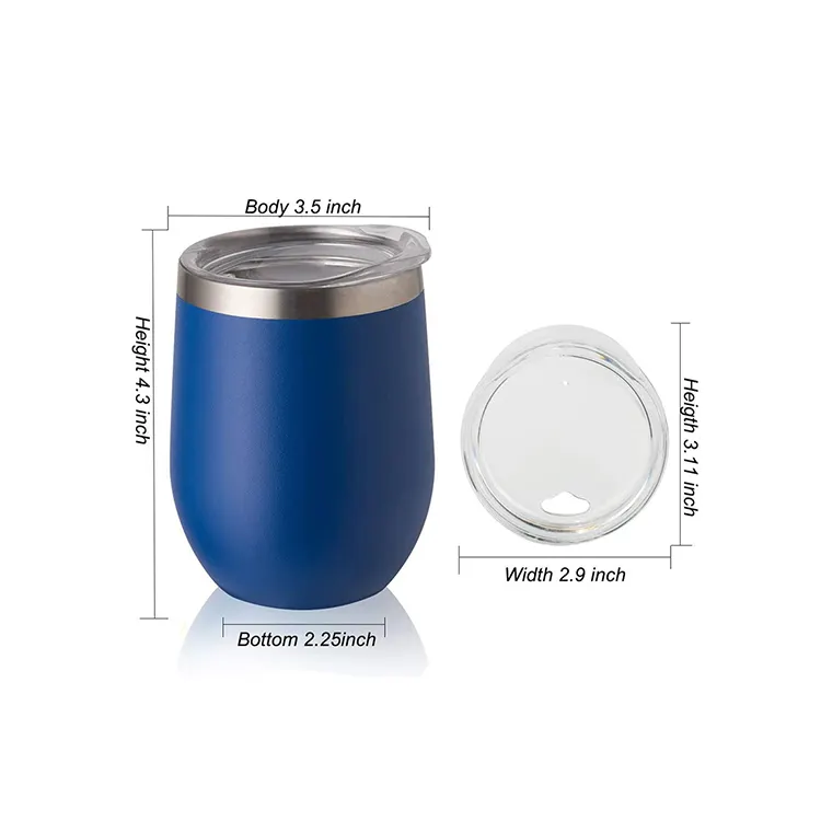 Eco-friendly 8oz/12oz Egg double wall stainless steel wine tumbler BPA free