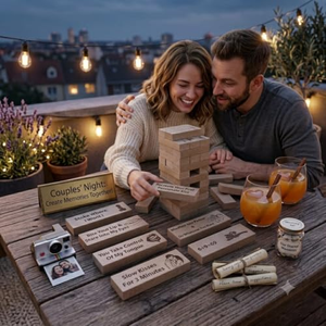 Jeu de Tour à Empiler, Activités pour Couples, Idées de Soirée Romantique, Jeu de Soirée pour Adultes, Cadeau Saint-Valentin, Jeu de Blocs à Empiler - Product Image 4