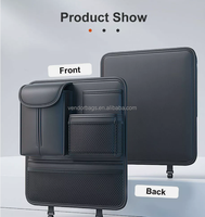 Autre sac de rangement de luxe en cuir PU pour dossier de siège de voiture, table pliante, organisateur de detailing automobile avec support pour tablette - Sac de rangement pour siège de voiture