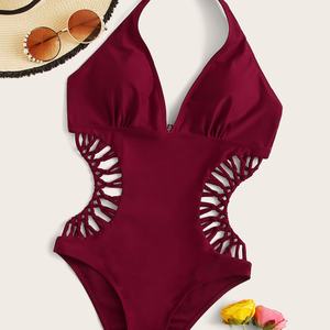 Maillot de bain une pièce de luxe 2025 pour femme, micro bikini string personnalisé, imprimé floral et carreaux colorés, avec logo - Product Image 2
