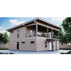 Large space Wooden House villa of model prefabricated 3 Bedrooms