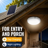Lámpara de Techo LED Solar Redonda de 200W para Interiores, Impermeable IP44 con Control Remoto para Casa y Balcón