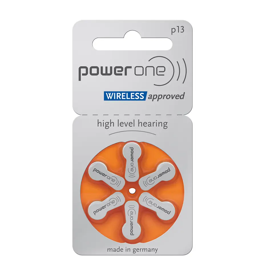 Power One zinco Air Button Cell dimensioni p13 A13 1.45v batterie per apparecchi acustici ITE ITE, ITC