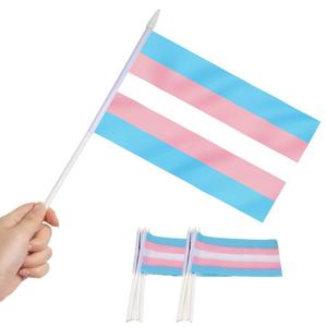 Giá Rẻ Cổ Phiếu Cầu Vồng Cầm Tay Nhỏ Thu Nhỏ Pan Pansexual Niềm Tự hào Mini <span class=keywords><strong>Stick</strong></span> Cờ Với Rắn Cực Và Spear Top - Product Image 6