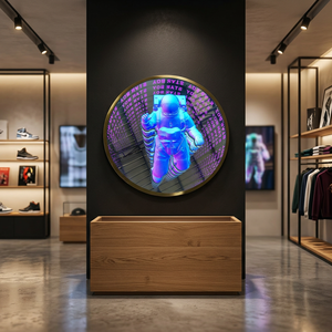 Enseigne murale LED néon personnalisée effet miroir infini, affichage logo bouteille rouge, lumière statique AC 110-240V, publicité pour magasins - Product Image 3