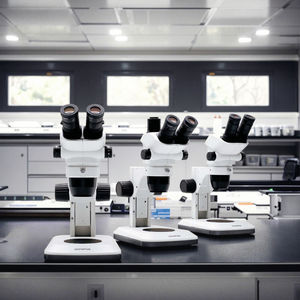 Versione in bianco e OL-SZ61-stereomicroscope-Black tubo Base-trinoculare - Product Image 4