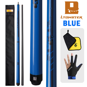 Queue de billard Little Monster CD en fibre de carbone, 3 pièces, pour saut et break, 19,5 oz, pointe de 12,9 mm, avec sac souple, gant et serviette - Product Image 4