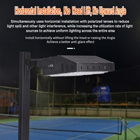 Iluminación LED Antideslumbrante de 300W para Canchas de Pickleball, Lente Polarizada Impermeable, Luz Deportiva para Canchas de Tenis Interiores