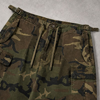 Ensemble de survêtement camouflage OEM personnalisé de haute qualité pour homme : veste zippée à capuche coupe ample style streetwear vintage et pantalon de survêtement large