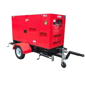 60hz Single Phase 40KVA 32KW Mobile Trailer Mounted Diesel Generator By Cummin Engine 4BT3.9-G2 Hot Sales