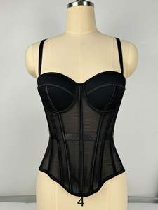 <span class=keywords><strong>Top</strong></span> Corset Sexy da Donna per l'Estate, <span class=keywords><strong>Top</strong></span> da Club e Festa, <span class=keywords><strong>Corsetto</strong></span> Trasparente in Rete Bianca con Allacciatura al Collo - Product Image 4