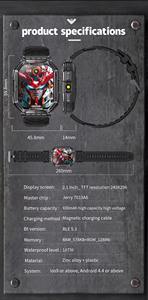 Drioshipping Smartwatch en forma de corazón Deportes al aire libre Smartwatch para Bluetooth TFT Sleep Tracker Altitude Air Pressure Compass - Product Image 5