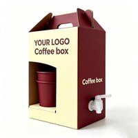 Caja de Cartón Corrugado para Bebidas y Té, con Asa, para Llevar, Venta Directa de Fábrica, Portavasos para Café, Caja para Llevar al por Mayor