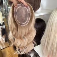 Envío Rápido, Estilos Más Vendidos en Salones de Belleza, Topper de Cabello Mono de 5.5*6.5, Alta Densidad, Cabello Humano Virgen de Alta Calidad, Suministro Estable