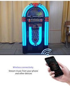 LED Đầy Màu Sắc Nhấp Nháy Ánh Sáng Vinyl Ghi Lp Turntable <span class=keywords><strong>Player</strong></span> FM Radio CD <span class=keywords><strong>Player</strong></span> Bt Loa Jukebox Machineretro Jukebox - Product Image 5