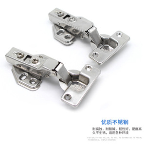 Left Steel 861 Hinges Stainless Steel Full Mortise Soft Closing Cabinet Door <b>Hardware</b> Kitchen <b>Wardrobe</b> - Product Image 3