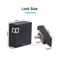 Serrure intelligente à clavier pour porte de meuble scolaire avec tiroir dissimulé et casier